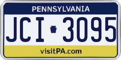 PA license plate JCI3095
