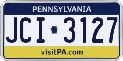 PA license plate JCI3127