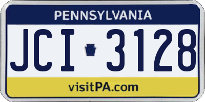 PA license plate JCI3128