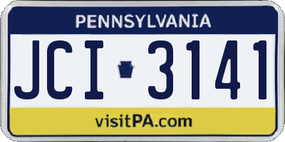 PA license plate JCI3141