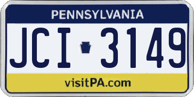 PA license plate JCI3149