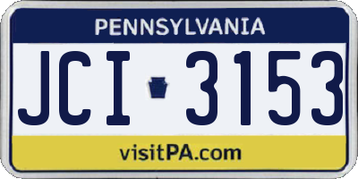 PA license plate JCI3153