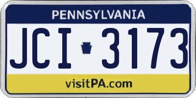 PA license plate JCI3173