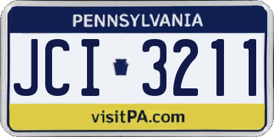 PA license plate JCI3211