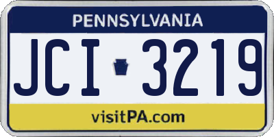PA license plate JCI3219