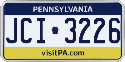 PA license plate JCI3226