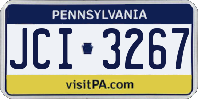 PA license plate JCI3267