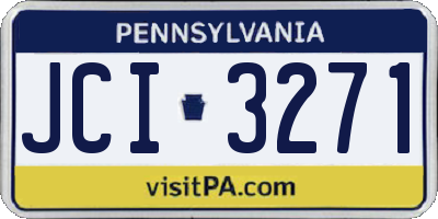 PA license plate JCI3271