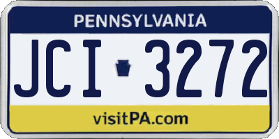 PA license plate JCI3272