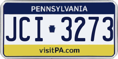 PA license plate JCI3273
