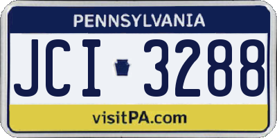 PA license plate JCI3288