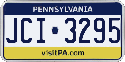 PA license plate JCI3295