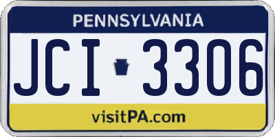 PA license plate JCI3306