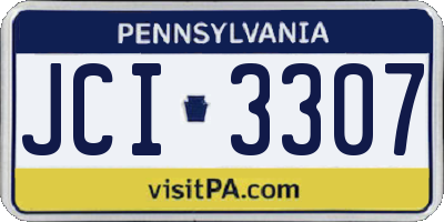 PA license plate JCI3307