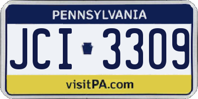 PA license plate JCI3309
