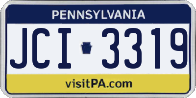 PA license plate JCI3319