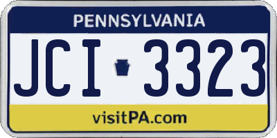 PA license plate JCI3323