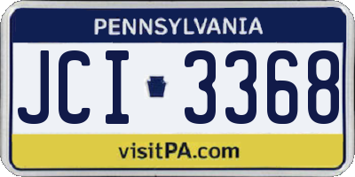 PA license plate JCI3368