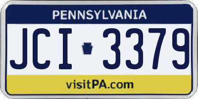 PA license plate JCI3379