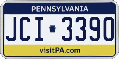 PA license plate JCI3390