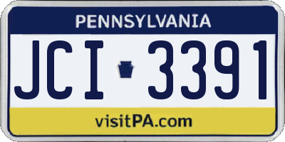 PA license plate JCI3391