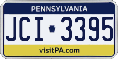 PA license plate JCI3395