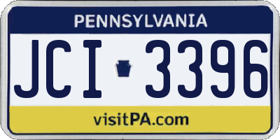 PA license plate JCI3396