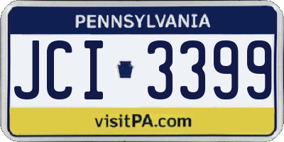 PA license plate JCI3399