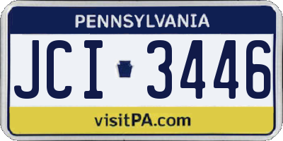 PA license plate JCI3446