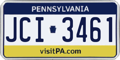 PA license plate JCI3461