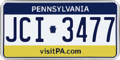 PA license plate JCI3477
