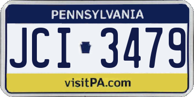 PA license plate JCI3479