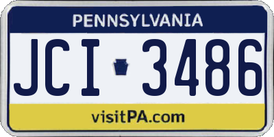 PA license plate JCI3486