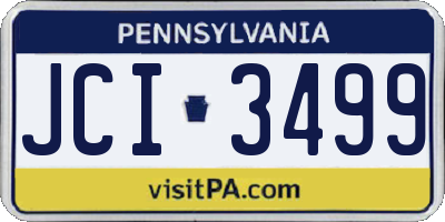 PA license plate JCI3499