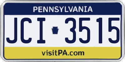 PA license plate JCI3515
