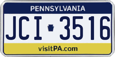 PA license plate JCI3516