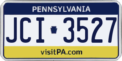 PA license plate JCI3527