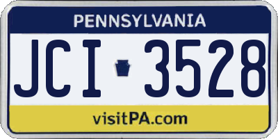 PA license plate JCI3528