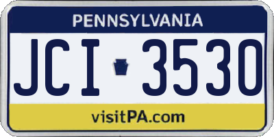 PA license plate JCI3530
