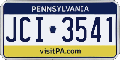 PA license plate JCI3541