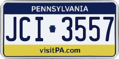 PA license plate JCI3557