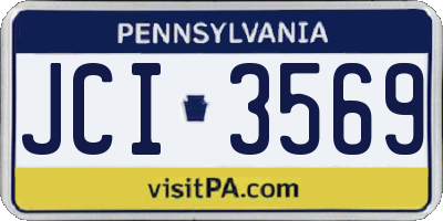 PA license plate JCI3569