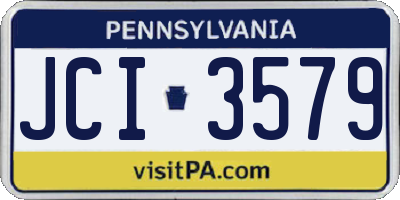 PA license plate JCI3579