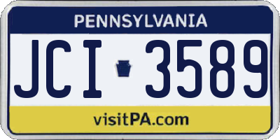 PA license plate JCI3589