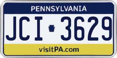 PA license plate JCI3629