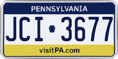 PA license plate JCI3677