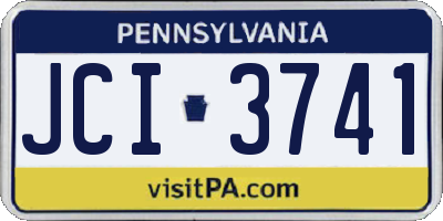 PA license plate JCI3741