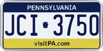 PA license plate JCI3750
