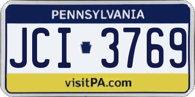PA license plate JCI3769