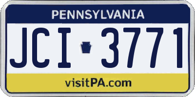 PA license plate JCI3771